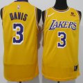 Nike Los Angeles Lakers #3 Anthony Davis Yellow NBA jerseys 75th-TY