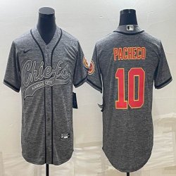 Nike Kansas City Chiefs #10 Isiah Pacheco hemp ash baseball jerseys Joint name-BD