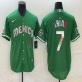 2023 World Cup Mexico #7 Julio Urias green red majestic baseball jerseys 36