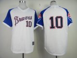 Atlanta Braves #10 Chipper Jones white throwback MLB Jerseys