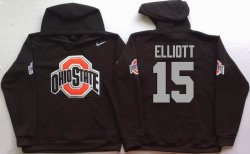 Ohio State Buckeyes Black #15 ELLIOTT NCAA Hooded Sweatshirt