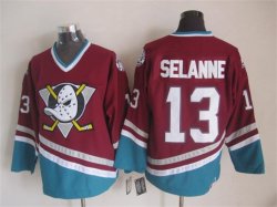 2015 Anaheim Ducks Teemu Selanne #13 red nhl hockey Jersey A patch