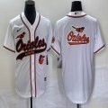 Nike Baltimore Orioles Blank white majestic baseball jersey Joint name-BD 03