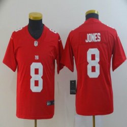 Youth New York Giants #8 Daniel Jones Nike red Color Rush Limited Jersey Inverted version