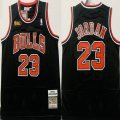 1998 finals Chicago Bulls #23 Michael Jordan black Throwback nba basketball jersey-S8