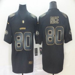 Nike 49ers #80 Jerry Rice black gold Color Rush Limited Jersey