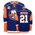 New York Islanders 21 Kyle Okposo hockey Blue Jersey