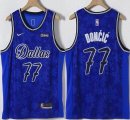 Dallas Mavericks #77 Luca Doncic blue Fashion nba jersey-XD