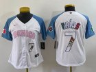 Youth 2023 World Cup Mexico #7 Julio Urias white skyblue majestic baseball jerseys 15