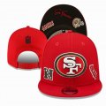 2023 San Francisco 49ers red black NFL Snapback Hats-YD