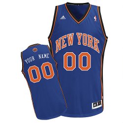 New York Knicks Custom Swingman blue Road Jersey for sale