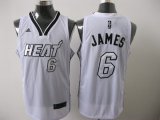 Miami Heat 6 LeBron James white new basketball jerseys