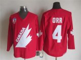 Team Canada #4 Bobby Orr red ice hockey Jerseys