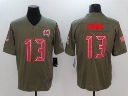 Nike Buccaneers #13 Mike Evans green USA flag Color Rush Limited Jersey