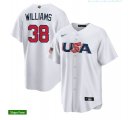 2023 World Cup #38 Williams white USA majestic baseball jerseys