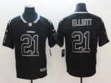 Nike Cowboys #21 Ezekiel Elliott black fashion Color Rush Limited Jerseys-BD