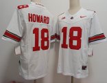 Ohio State Buckeyes #18 Will Howard white NCAA college jerseys-XST