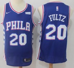 Nike Philadelphia 76ers Markelle Fultz #20 blue basketball Jers