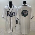 Nike Tampa Bay Rays blank white majestic baseball jerseys big logo-BD