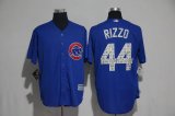 2017 Chicago Cubs Anthony Rizzo #44 blue Majestic baseball jerseys