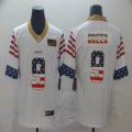 Nike New Orleans Saints Drew Brees white usa flag Color Rush Limited Jersey-BD