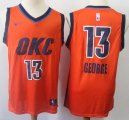 Oklahoma City Thunder #13 Paul George orange nike nba basketball jersey-S8