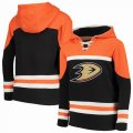 Custom Adidas Anaheim Ducks black orange personality Ice Hockey Hooded Sweatshirt