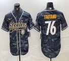 Nike Steelers #76 Fautanu gray camo baseball Joint name -BD 03