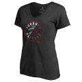 Women's Toronto Raptors Fanatics Branded Black X-Ray Slim Fit V-Neck T-Shirt