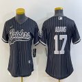 Women Nike Oakland Raiders #17 Davante Adams black baseball jerseys Joint name-BD 01