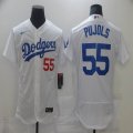 Nike Los Angeles Dodgers #55 Albert Pujols White Flexbase Authentic Collection Jersey-BD