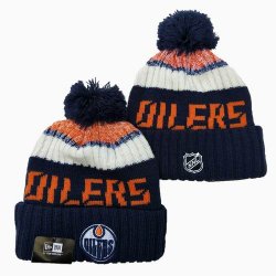 2024 Edmonton Oilers blue white orange NHL Sports Cuffed Knit Hats