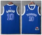 New Toronto Raptors #10 DeMar DeRozan blue throwback NBA Jersey