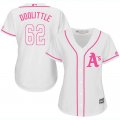 2017 Women Oakland Athletics Sean Doolittle #62 white majestic mlb jersey