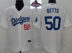 2024 World Series Champions Nike Los Angeles Dodgers Mookie Betts white majestic baseball Jersey-LT