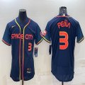 Nike Houston Astros #3 Pena dark blue Flexbase Authentic Collection Jersey city version 01