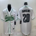 Nike Philadelphia Eagles #20 Brian Dawkins white baseball jerseys Joint name-BD