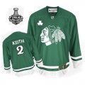 2013 NHL Stanley Cup Duncan Keith 2 Green Chicago Blackhawks Jersey