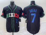 2023 World Cup Mexico #7 Julio Urias black majestic baseball jerseys 89