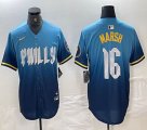 Nike Philadelphia Phillies #16 Marsh skyblue majestaic baseball jersey city version-BD 01