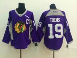 2014 new Reebok Chicago Blackhawks TOEWS 19 purple nhl jerseys