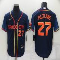 Nike Houston Astros #27 Jose Altuve dark blue baseball jerseys city version