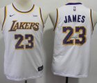 Youth Nike Los Angeles Lakers #23 LeBron James white NBA jersey-S8