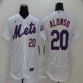 Nike New York Mets #20 Pete Alonso white Flexbase Authentic Collection Jersey