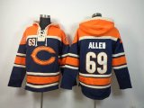 Nike Chicago Bears #69 Jared Allen blue orange nfl Hooded Sweatshirt