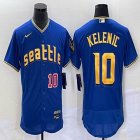 Nike Seattle Mariners #10 Jarred Kelenic blue Flexbase Authentic Collection Jersey 01