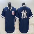 Nike New York Yankees blank blue majestic baseball Jerseys-BD 04