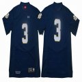 Norte Dame Fighting Irish #3 Joe Montana blue colege football jerseys