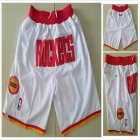 Houston Rockets white NBA shorts with pocket