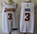 Nike Los Angeles Lakers #3 Anthony Davis white NBA jerseys-S8